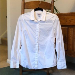 J. Crew white button down blouse medium